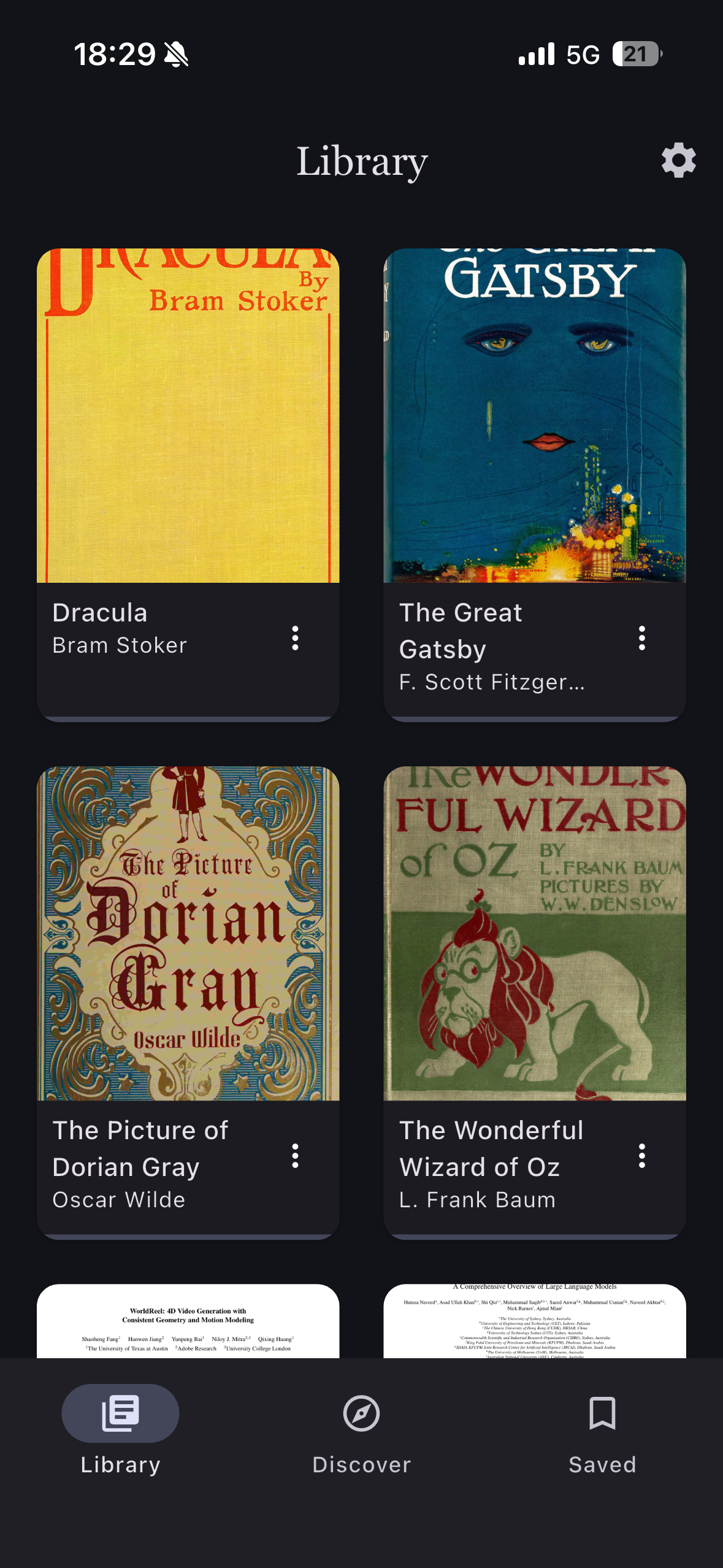 Seriatim app screenshot
